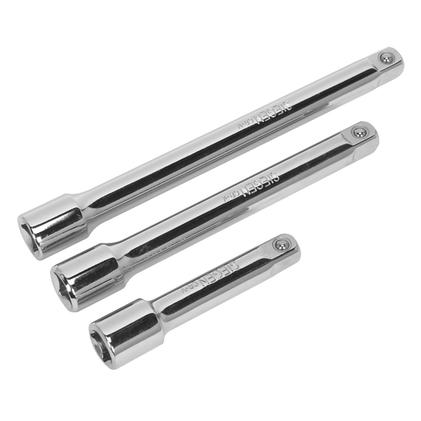 Sealey Extension Bars 3pc 3/8"Sq Drive Extension Bar Set-S0719 5054511784589 S0719 - Buy Direct from Spare and Square