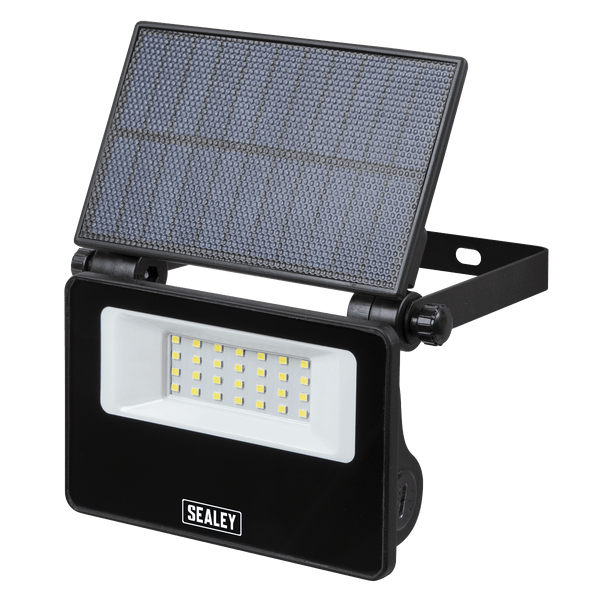 Sealey Extra-Slim Solar Floodlight with Wall Bracket 20W SMD LED 5054630339592 LED20S - Buy Direct from Spare and Square