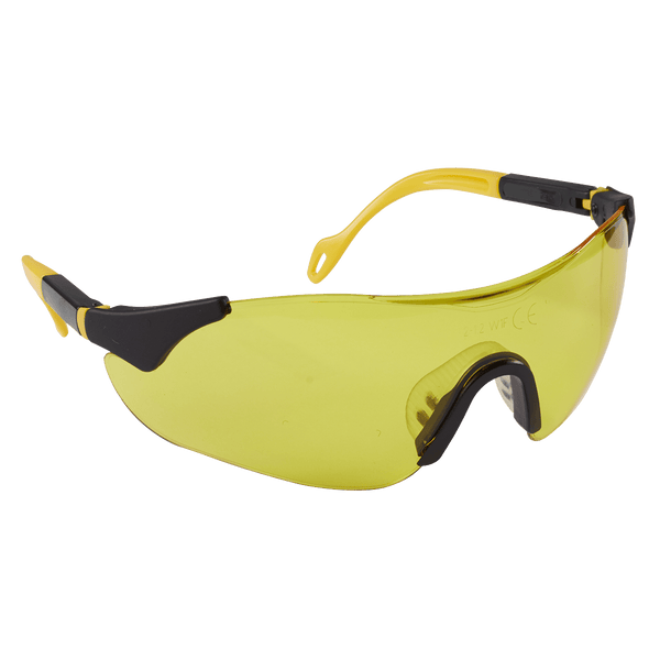 Sealey Eye & Face Protection Sports Style High-Vision Safety Glasses with Adjustable Arms-9212 5055111208819 9212 - Buy Direct from Spare and Square