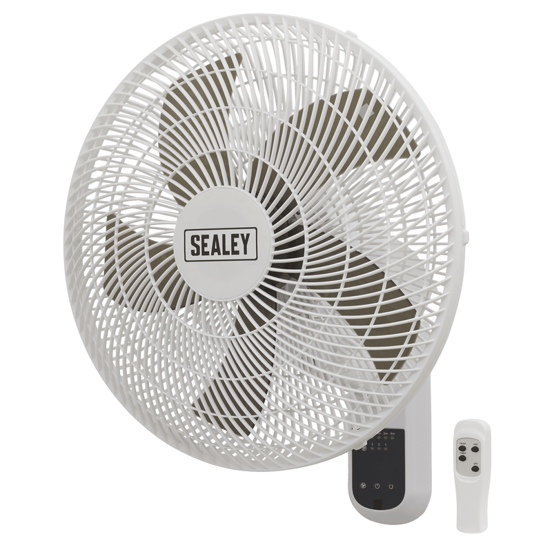 Sealey Fans 16" 3-Speed Wall Fan with Remote Control 230V-SWF16WR 5054511978094 SWF16WR - Buy Direct from Spare and Square