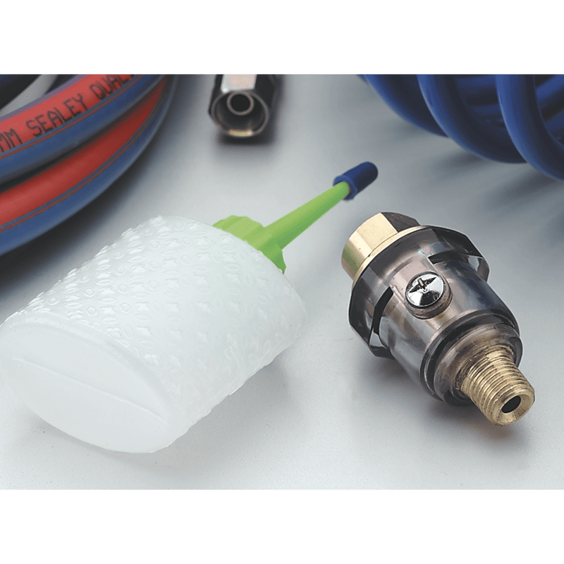 Sealey Filters, Regulators & Lubricators 1/4"BSP Mini In-Line Air Tool Oiler with Filler-SA111 5024209145633 SA111 - Buy Direct from Spare and Square