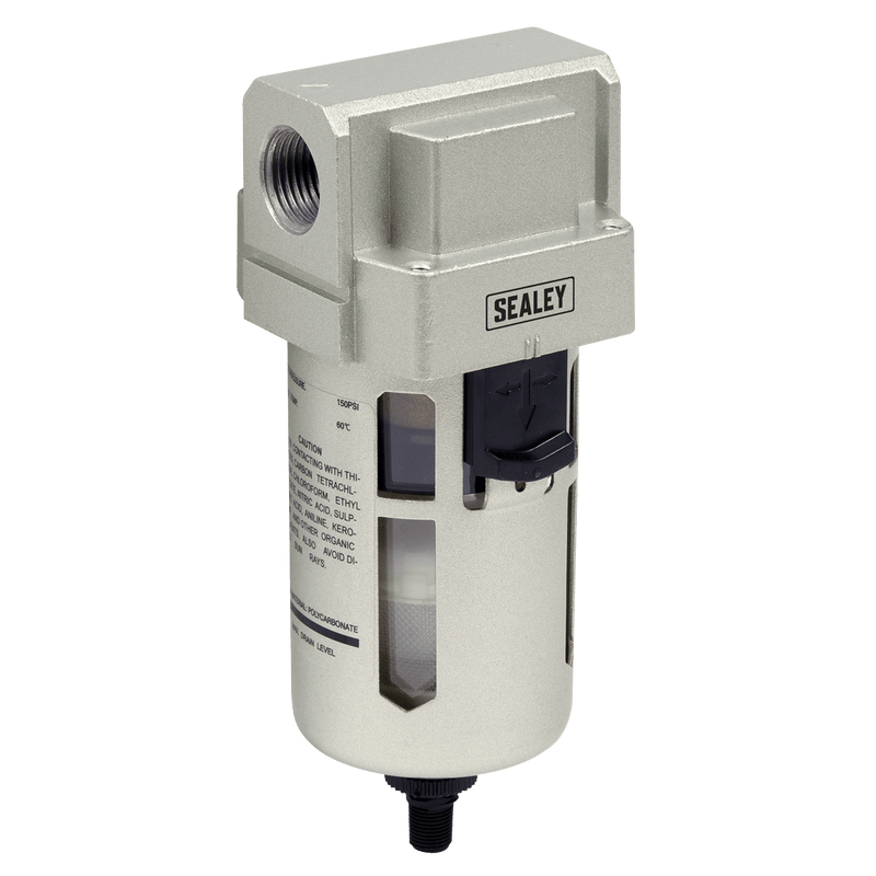 Sealey Filters, Regulators & Lubricators Air Filter Auto Drain Max Airflow 140cfm-SA206FAD 5024209848695 SA206FAD - Buy Direct from Spare and Square