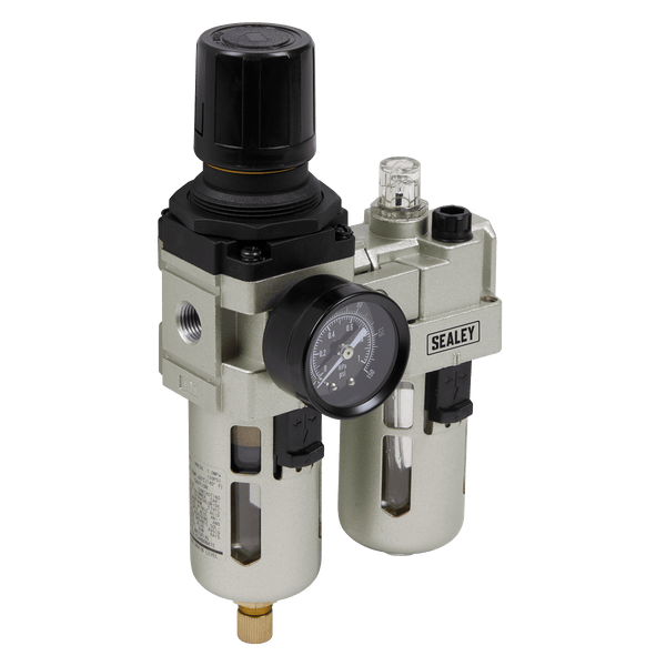Sealey Filters, Regulators & Lubricators Air Filter/Regulator/Lubricator Max. Airflow 60cfm-SA106 5024209848527 SA106 - Buy Direct from Spare and Square