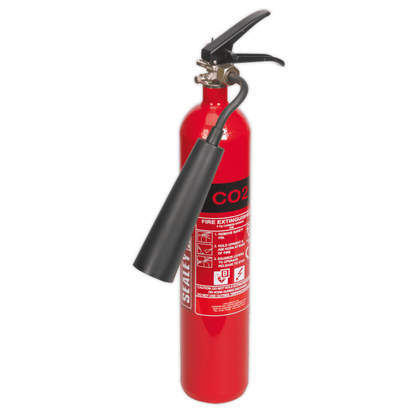 Sealey Fire Protection 2kg Carbon Dioxide Fire Extinguisher-SCDE02 5024209891806 SCDE02 - Buy Direct from Spare and Square