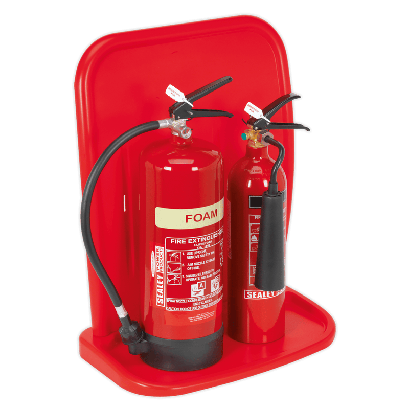 Sealey Fire Protection Fire Extinguisher Stand - Double-SFEH02 5051747923218 SFEH02 - Buy Direct from Spare and Square