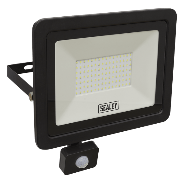 Sealey Floodlights 100W SMD LED Extra-Slim Floodlight with PIR Sensor-LED115PIR 5054511633153 LED115PIR - Buy Direct from Spare and Square