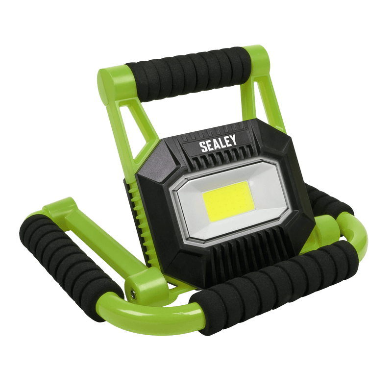 Sealey Floodlights 10W COB LED Rechargeable Portable Floodlight - Fold Flat-LEDFL10W 5054511990256 LEDFL10W - Buy Direct from Spare and Square