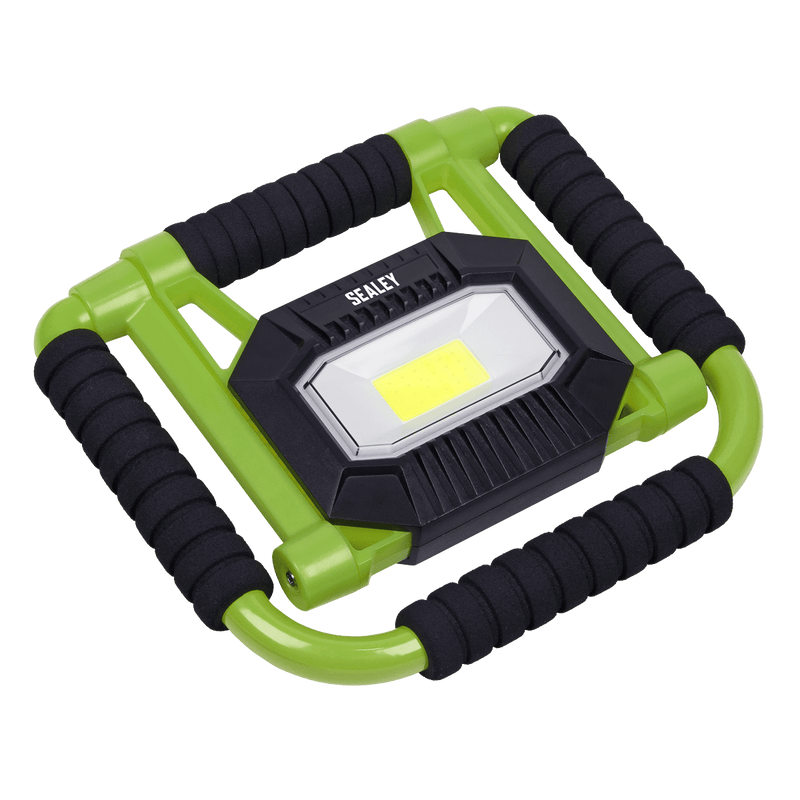 Sealey Floodlights 10W COB LED Rechargeable Portable Floodlight - Fold Flat-LEDFL10W 5054511990256 LEDFL10W - Buy Direct from Spare and Square