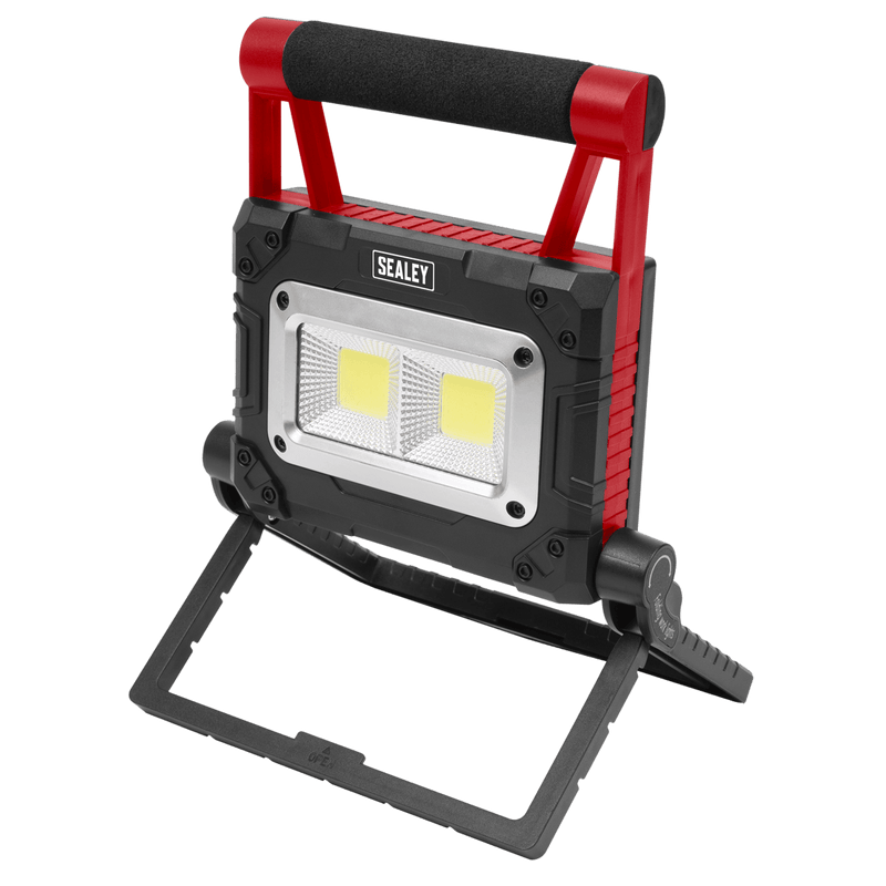 Sealey Floodlights 15W COB LED Solar Powered Rechargeable Portable Floodlight-LEDFL15WS 5054630278068 LEDFL15WS - Buy Direct from Spare and Square