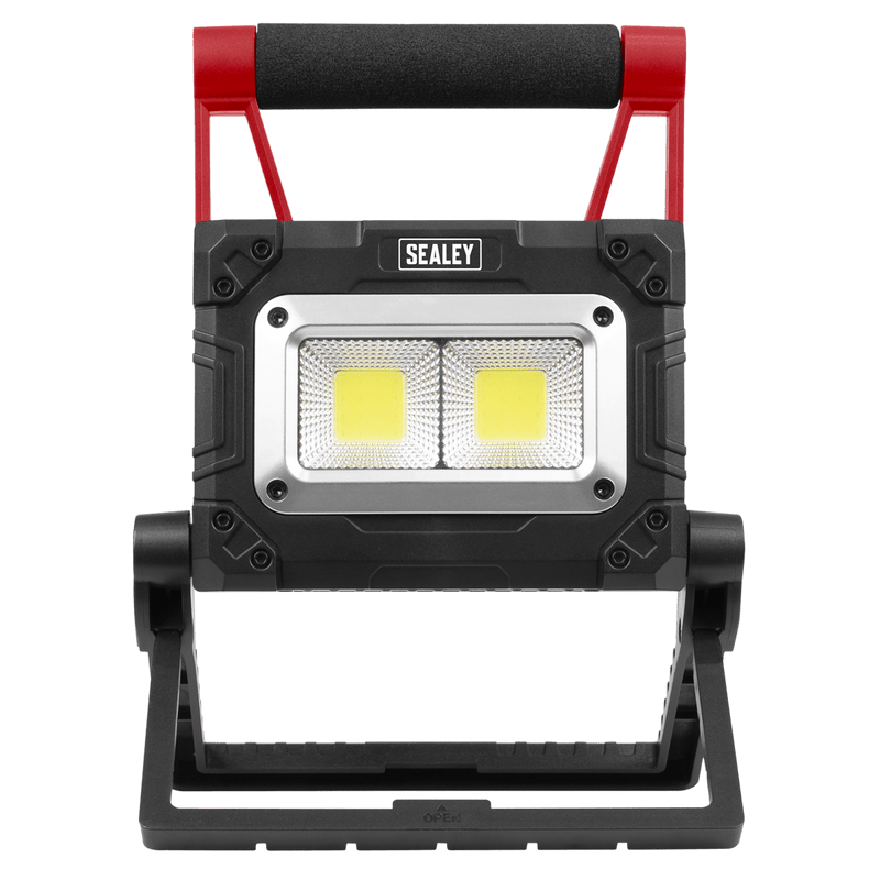 Sealey Floodlights 15W COB LED Solar Powered Rechargeable Portable Floodlight-LEDFL15WS 5054630278068 LEDFL15WS - Buy Direct from Spare and Square