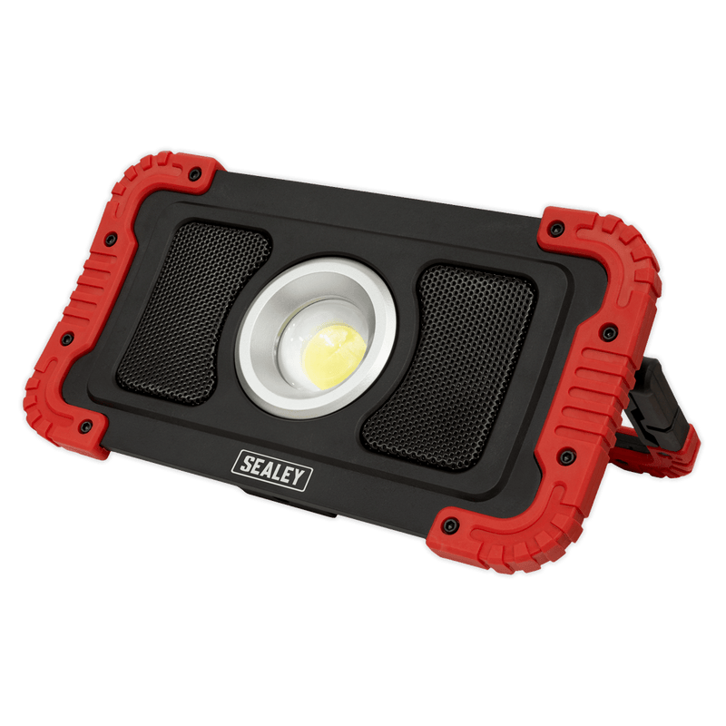 Sealey Floodlights 20W COB LED Rechargeable Floodlight with Wireless Speakers & Power Bank-LED100WS 5054511569452 LED100WS - Buy Direct from Spare and Square