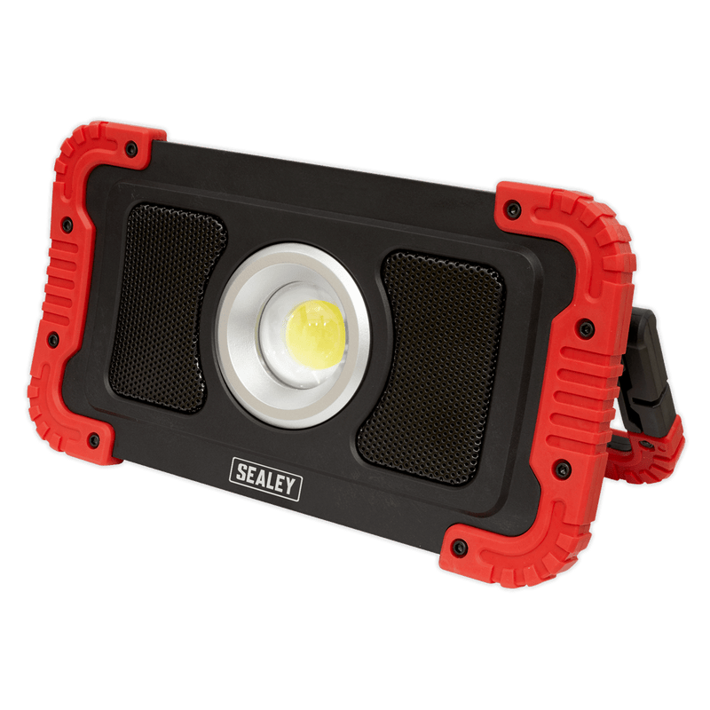 Sealey Floodlights 20W COB LED Rechargeable Floodlight with Wireless Speakers & Power Bank-LED100WS 5054511569452 LED100WS - Buy Direct from Spare and Square