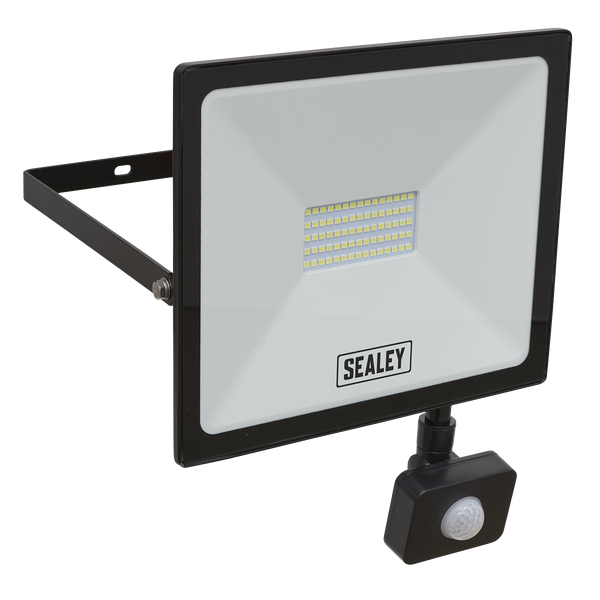 Sealey Floodlights 50W SMD LED Extra-Slim Floodlight with PIR Sensor-LED113PIR 5054511633146 LED113PIR - Buy Direct from Spare and Square