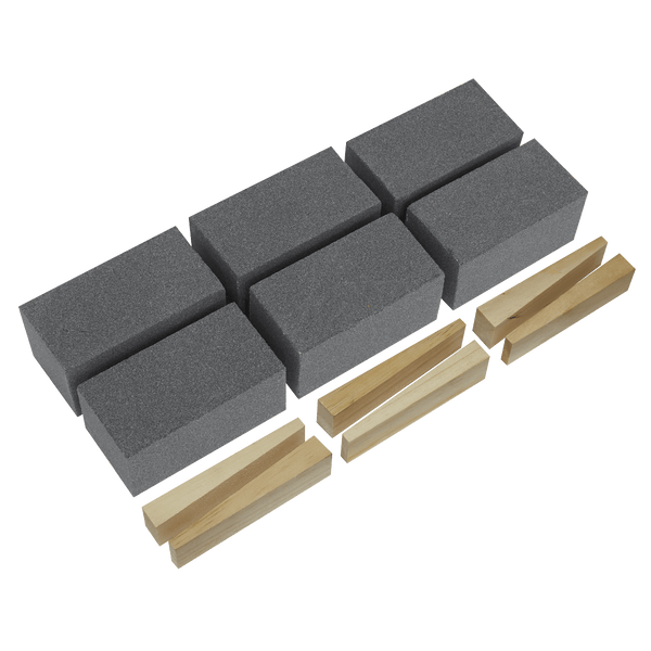 Sealey Floor Grinding Blocks 50 x 50 x 100mm Floor Grinding Block 60Grit - Pack of 6-FGB60 5055111205443 FGB60 - Buy Direct from Spare and Square