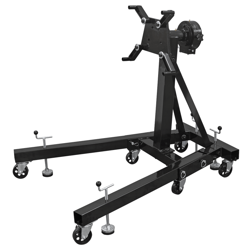 Sealey Folding 360º Rotating Engine Stand with Geared Handle Drive, 680kg Capacity 5054630350474 ES680D - Buy Direct from Spare and Square