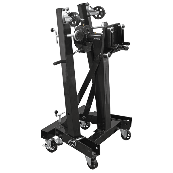 Sealey Folding 360º Rotating Engine Stand with Geared Handle Drive, 680kg Capacity 5054630350474 ES680D - Buy Direct from Spare and Square