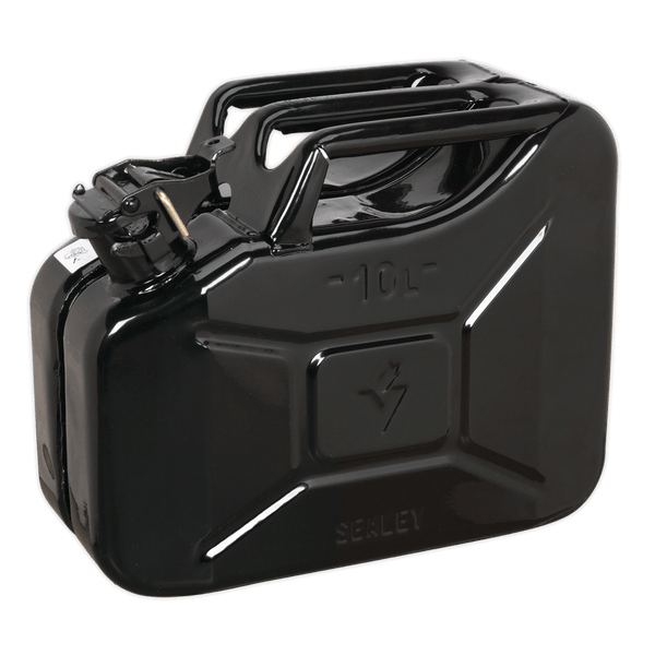 Sealey Fuel Cans 10L Jerry Can - Black-JC10B 5024209616898 JC10B - Buy Direct from Spare and Square