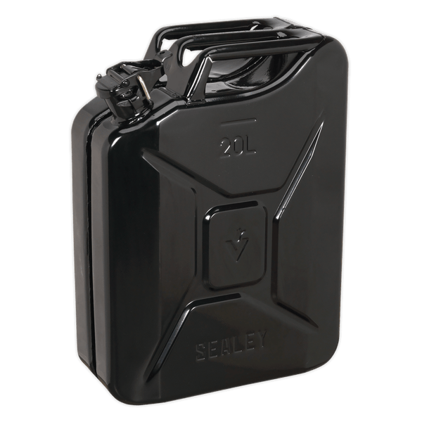 Sealey Fuel Cans 20L Jerry Can - Black-JC20B 5024209616539 JC20B - Buy Direct from Spare and Square
