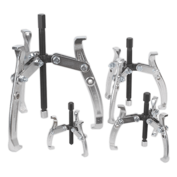 Sealey General Workshop Tools 4pc Triple Leg Gear Reversible Puller Set-AK79 5024209101585 AK79 - Buy Direct from Spare and Square