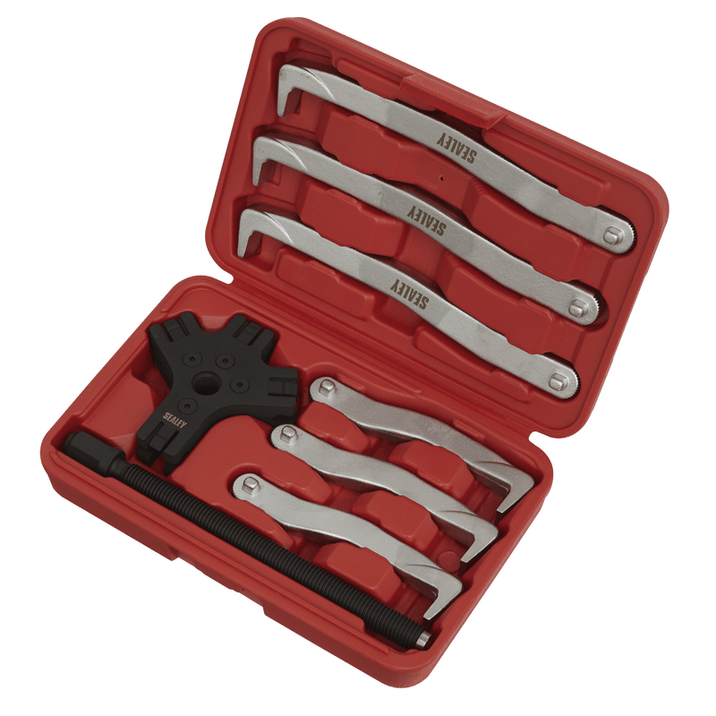 Sealey General Workshop Tools 8pc Fast Action Twin/Triple Leg Reversible Puller Set - 150 & 220mm-VS83 5051747569133 VS83 - Buy Direct from Spare and Square