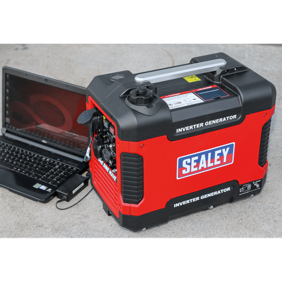 Sealey Generator Sealey 2000w Inverter Generator - 4-Stroke Engine - 2 x 230v Sockets G2000I - Buy Direct from Spare and Square