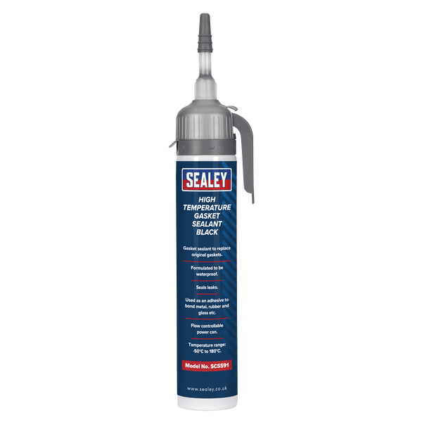 Sealey Glues, Adhesives & Sealants 200ml High Temperature Gasket Sealant - Black-SCS591 5054511062144 SCS591 - Buy Direct from Spare and Square