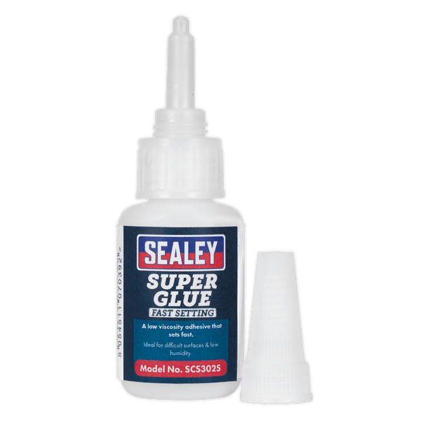 Sealey Glues, Adhesives & Sealants 20g Fast Setting Super Glue-SCS302S 5054511070378 SCS302S - Buy Direct from Spare and Square