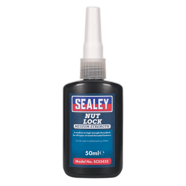 Sealey Glues, Adhesives & Sealants 50ml Medium Strength Nut Lock-SCS243S 5054511070415 SCS243S - Buy Direct from Spare and Square