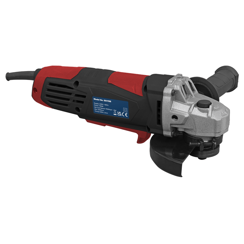 Sealey Grinders Ø115mm Angle Grinder 750W-SG115E 5054630303555 SG115E - Buy Direct from Spare and Square