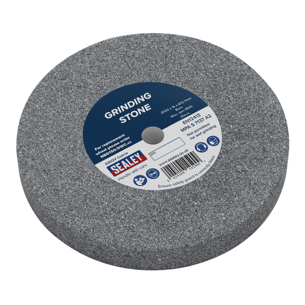Sealey Grinding Stones Ø150 x 16mm Grinding Stone Ø13mm Bore A36Q Coarse-NBG150/GWC 5024209145909 NBG150/GWC - Buy Direct from Spare and Square