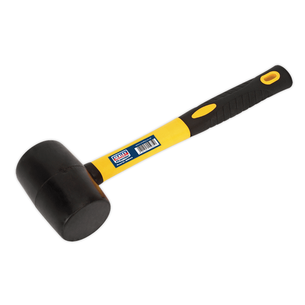Sealey Hammers 1lb Rubber Mallet with Fibreglass Shaft-RMB100 5051747559752 RMB100 - Buy Direct from Spare and Square