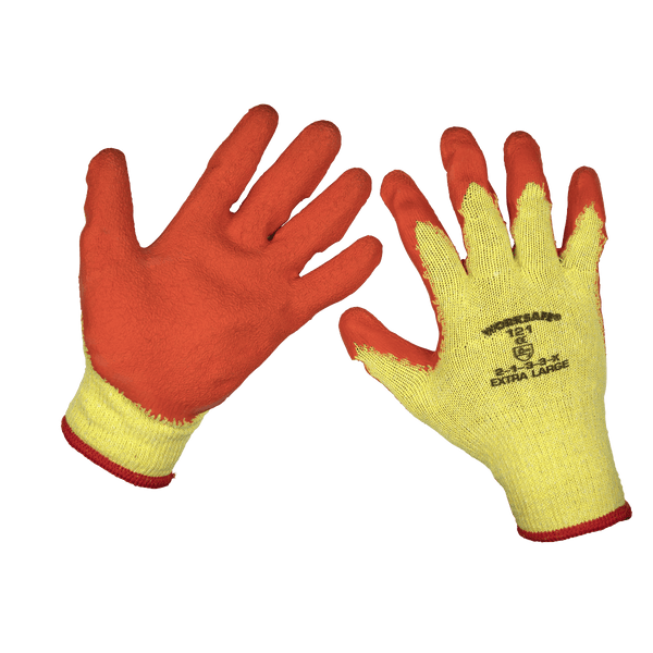 Sealey Hand Protection Super Grip Knitted Gloves Latex Palm (X-Large) - Pair-9121XL 5055111200158 9121XL - Buy Direct from Spare and Square
