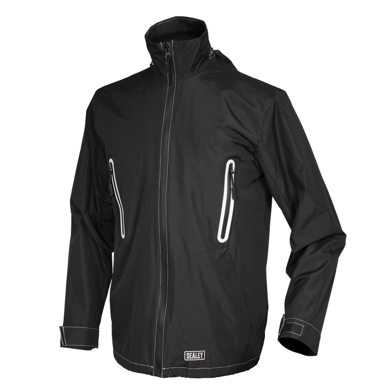 Sealey Heated Clothing 5V Heated Rain Jacket - Large with Power Bank-HJ03KIT 5054630212055 HJ03KIT - Buy Direct from Spare and Square