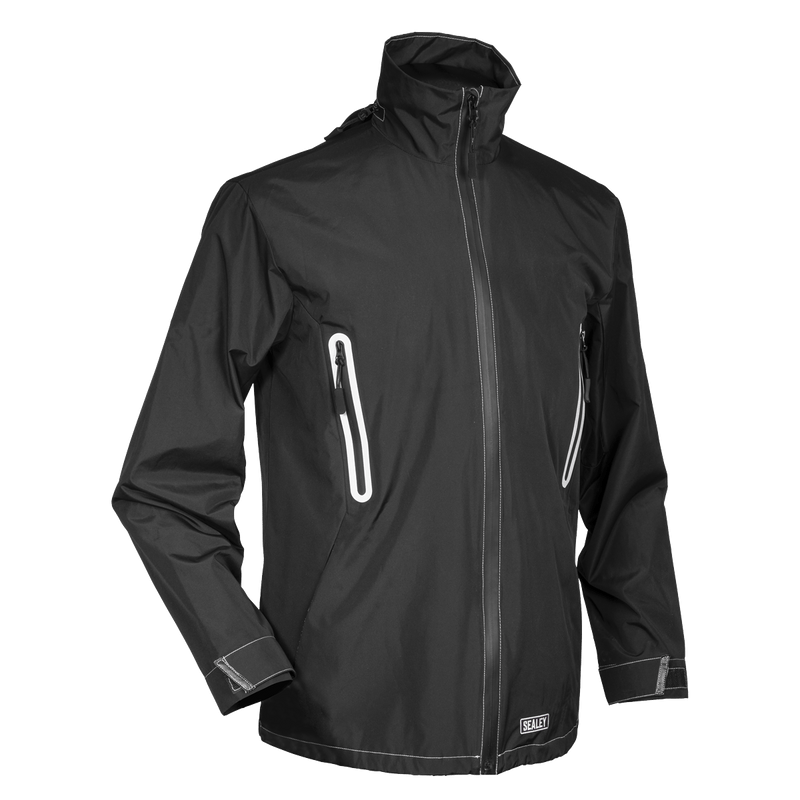 Sealey Heated Clothing 5V Heated Rain Jacket - Medium with Power Bank-HJ02KIT 5054630212017 HJ02KIT - Buy Direct from Spare and Square