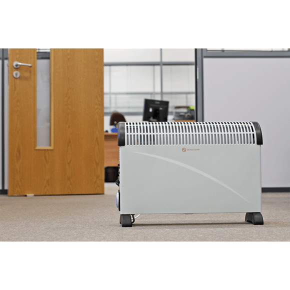 Sealey Heater 2000w Convector Heater With Thermostat, Turbo Fan, Timer and 3 Heat Settings CD2005TT - Buy Direct from Spare and Square