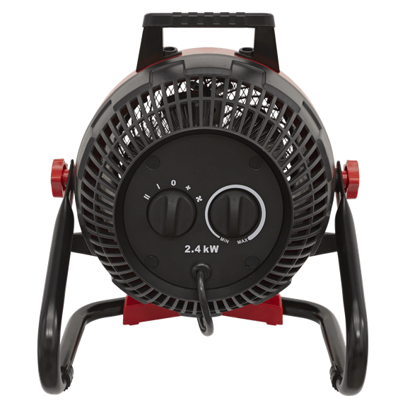 Sealey Heater 2400w Industrial Fan Heater - Thermostat Control - Hot and Cold Air FH2400 - Buy Direct from Spare and Square