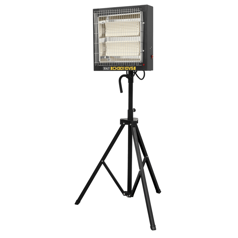 Sealey Heaters 1.2/2.4kW Ceramic Heater with Tripod Stand - 110V-CH30110VS 5054630060373 CH30110VS - Buy Direct from Spare and Square
