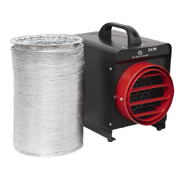 Sealey Heaters 2kW Industrial Fan Heater with Ducting-DEH2001 5054511711035 DEH2001 - Buy Direct from Spare and Square