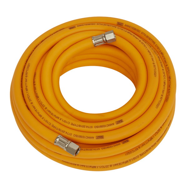 Sealey Hose Individual 10m x Ø10mm High-Visibility Hybrid Air Hose with 1/4"BSP Unions-AHHC1038 5054511116793 AHHC1038 - Buy Direct from Spare and Square