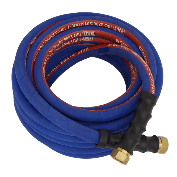 Sealey Hose Individual 10m x Ø13mm Extra-Heavy-Duty Air Hose with 1/2"BSP Unions-AH10R/12 5054511470567 AH10R/12 - Buy Direct from Spare and Square