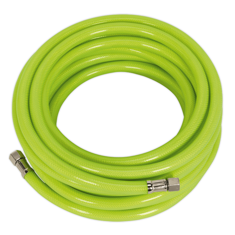 Sealey Hose Individual 10m x Ø8mm High-Visibility Air Hose with 1/4"BSP Unions-AHFC10 5051747981997 AHFC10 - Buy Direct from Spare and Square