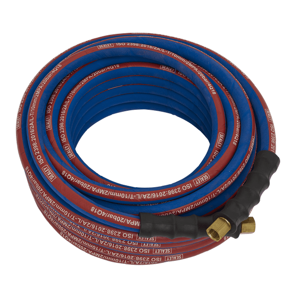 Sealey Hose Individual 15m x Ø10mm Extra-Heavy-Duty Air Hose with 1/4"BSP Unions-AH15R/38 5054511470284 AH15R/38 - Buy Direct from Spare and Square