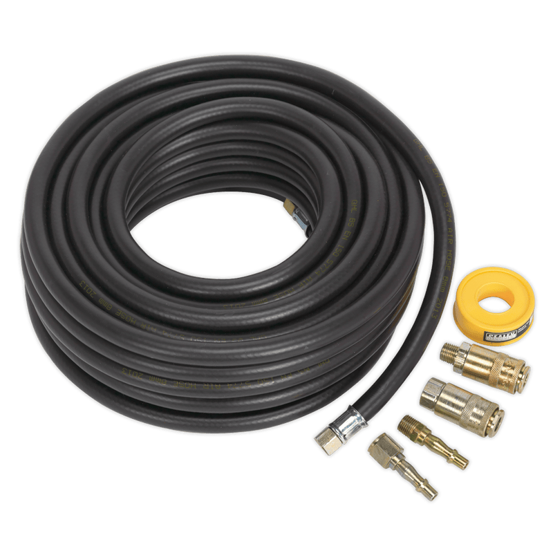 Sealey Hose Individual 15m x Ø8mm Air Hose Kit with Connectors-AHK01 5051747798199 AHK01 - Buy Direct from Spare and Square