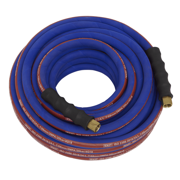 Sealey Hose Individual 15m x Ø8mm Extra-Heavy-Duty Air Hose with 1/4"BSP Unions-AH15R 5054511469882 AH15R - Buy Direct from Spare and Square