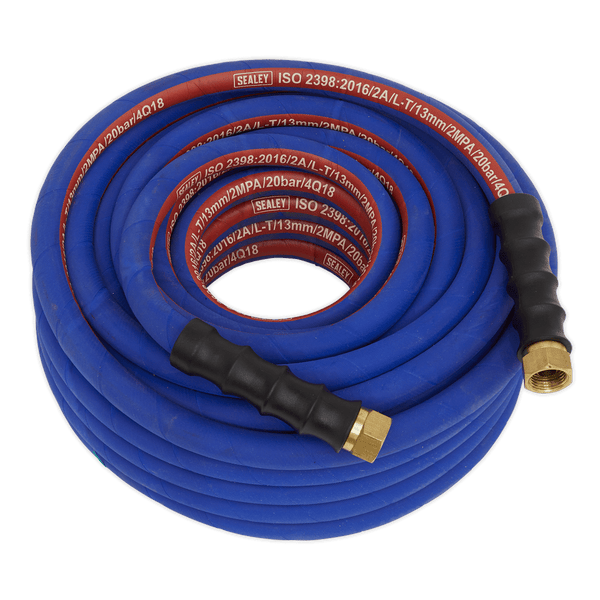 Sealey Hose Individual 20m x Ø13mm Extra-Heavy-Duty Air Hose with 1/2"BSP Unions-AH20R/12 5054511471120 AH20R/12 - Buy Direct from Spare and Square