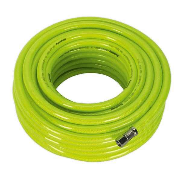 Sealey Hose Individual 20m x Ø8mm High-Visibility Air Hose with 1/4"BSP Unions-AHFC20 5054511024524 AHFC20 - Buy Direct from Spare and Square