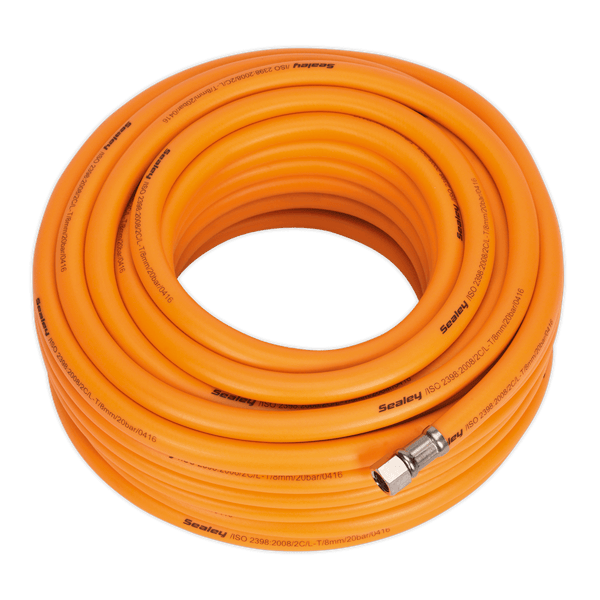 Sealey Hose Individual 20m x Ø8mm High-Visibility Hybrid Air Hose with 1/4"BSP Unions-AHHC20 5054511116809 AHHC20 - Buy Direct from Spare and Square