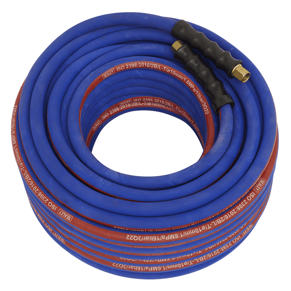 Sealey Hose Individual 30m x Ø10mm Extra-Heavy-Duty Air Hose with 1/4"BSP Unions-AH30R/38 5054630211942 AH30R/38 - Buy Direct from Spare and Square