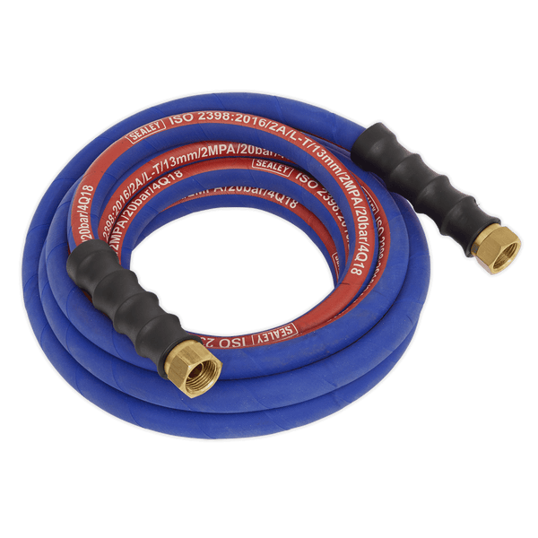 Sealey Hose Individual 5m x Ø13mm Extra-Heavy-Duty Air Hose with 1/2"BSP Unions-AH5R/12 5054511470475 AH5R/12 - Buy Direct from Spare and Square