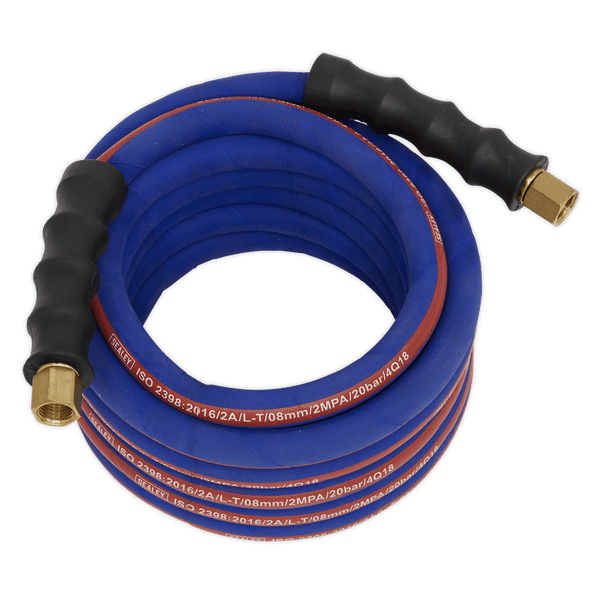 Sealey Hose Individual 5m x Ø8mm Extra-Heavy-Duty Air Hose with 1/4"BSP Unions-AH5R 5054511469783 AH5R - Buy Direct from Spare and Square
